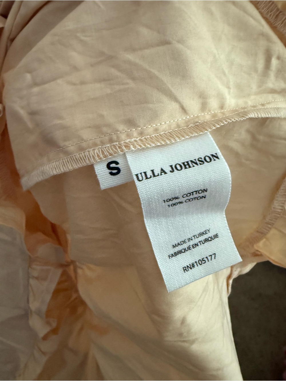 Ulla Johnson Hope Tiered Midi Dress in Oatmeal Small w/ pockets 100% Cotton - Picture 4 of 5